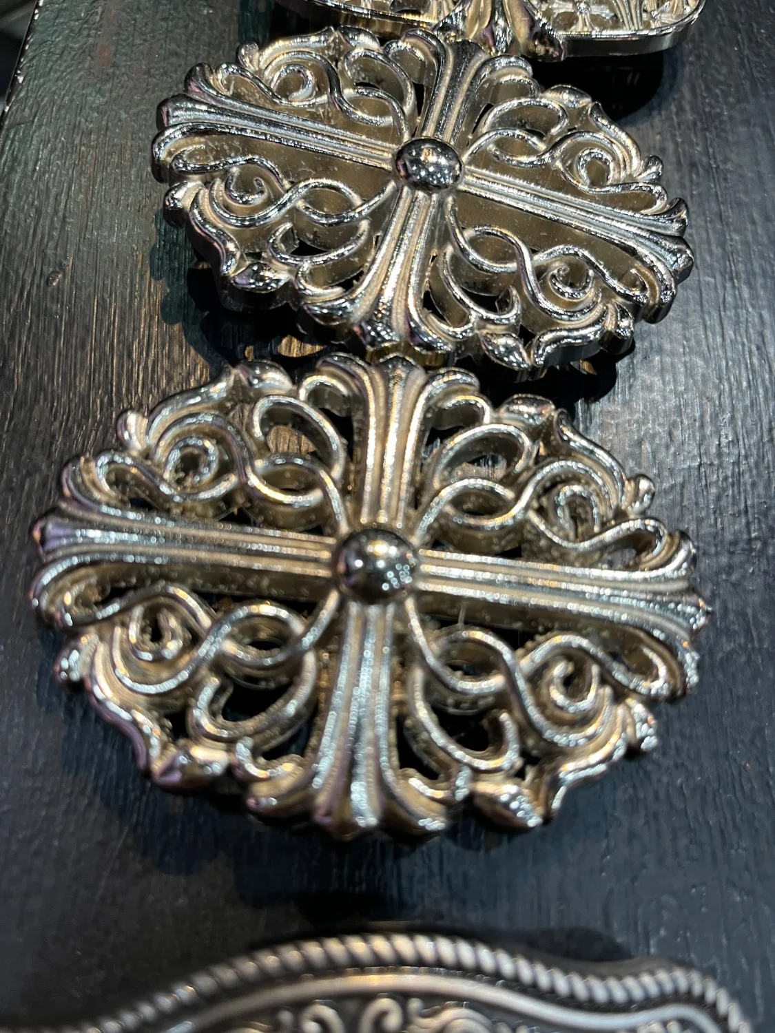 سگک کمربند مدل کروم هارتز (Chrome Hearts) | رنگ خام و استیل